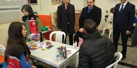 Bayrampaşa Kaymakamlığı Depremzedleri Afad Koordinasyon merkezinde  ağırladı.