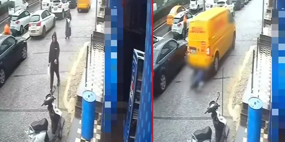 Bayrampaşa’da geri manevra yapan minibüs yayaya çarptı