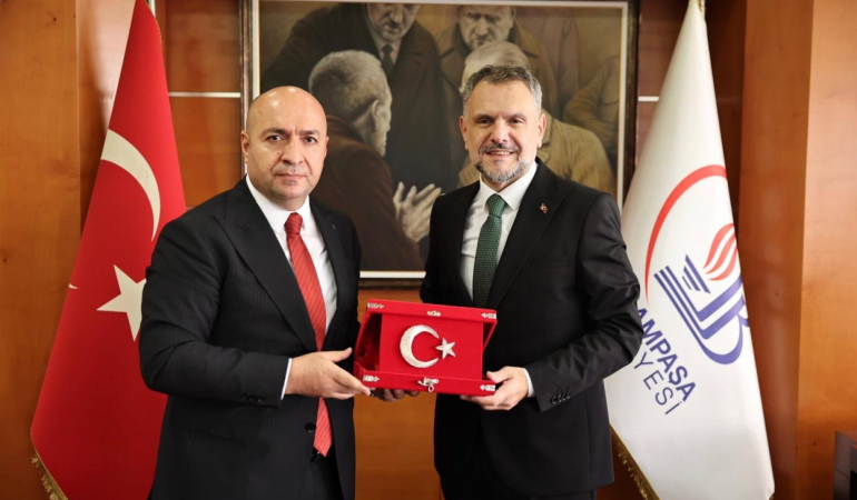 Kaymakam Çiftçi’den Başkan Vekili Akın’a ziyaret.