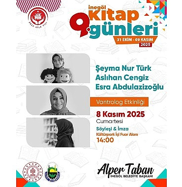 İnegöl Kitap Günleri Hafta Sonu 12 Muhteşem Yazarı Konuk Edecek 15 inegol-kitap-gunleri-hafta-sonu-12-muhtesem-yazari-konuk-edecek.jpg