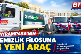 Bayrampaşa Belediyesi temizlik filosuna katılan 3 yeni çöp kamyonu