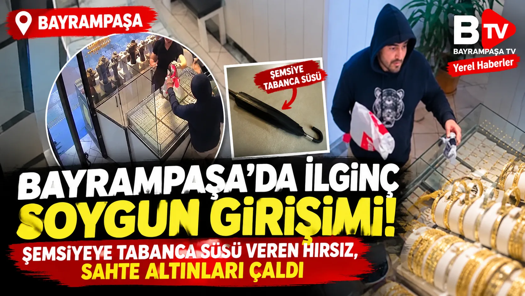 Bayrampaşa’da İlginç Soygun Girişimi: Şemsiyeye Tabanca Süsü Verdi